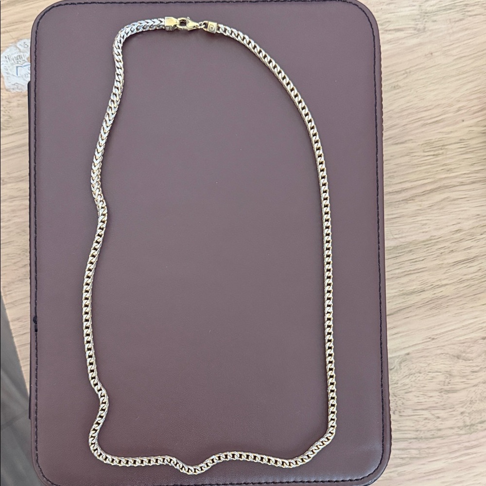 Elegant Gold and Silver Chain Necklace